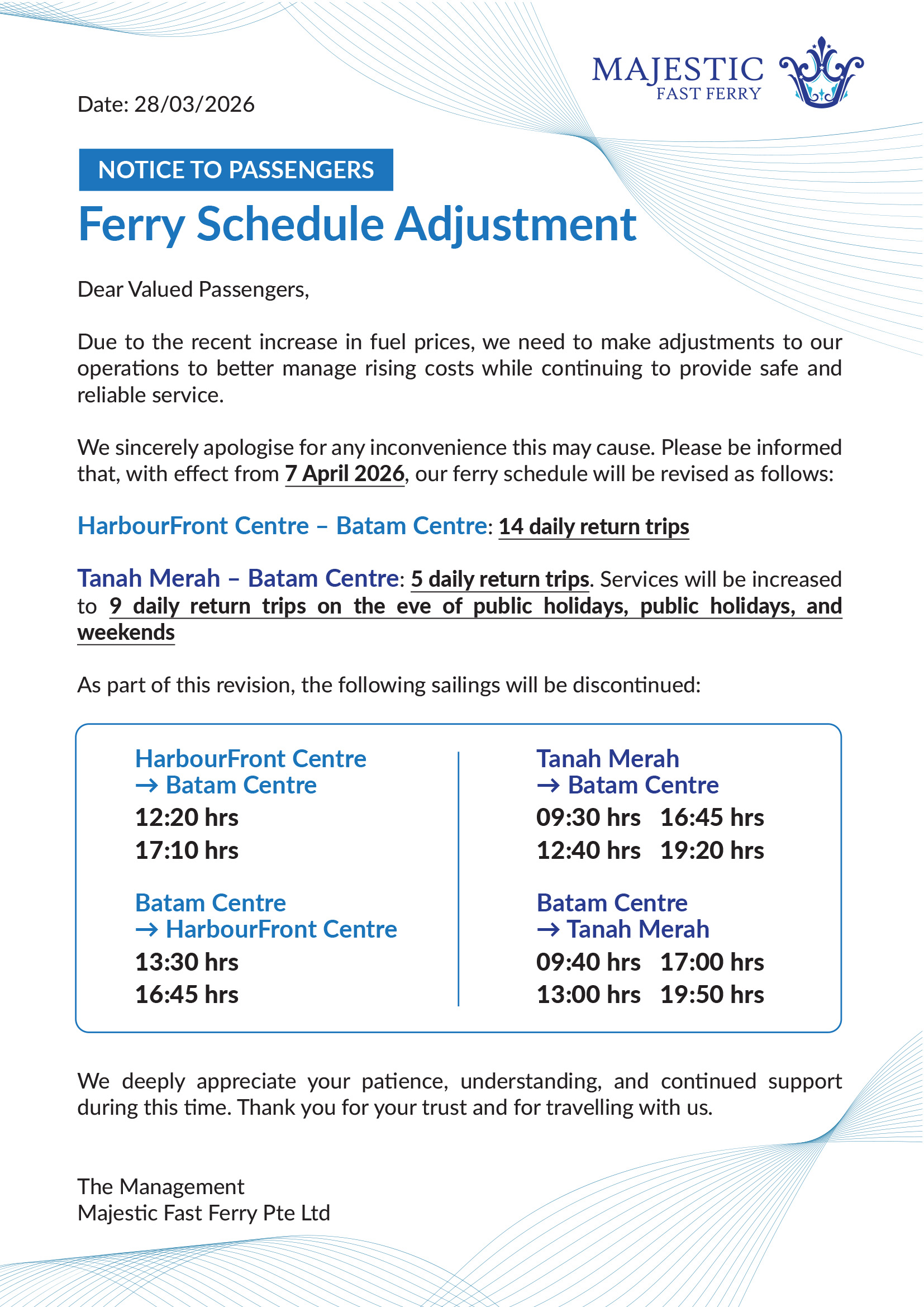 Majestic Fast Ferry Pte Ltd.